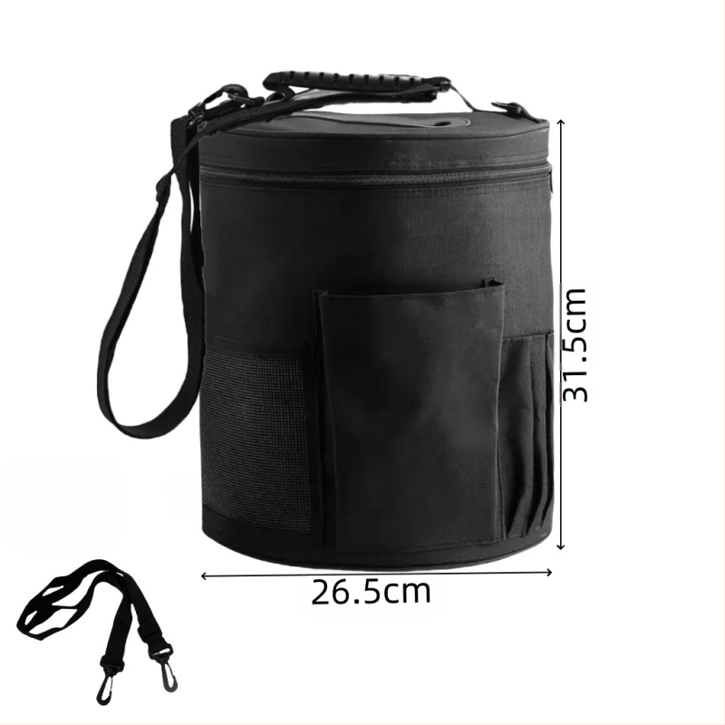 Цилиндрична чанта за прежди от Oxford плат – многофункционална торба за съхранение, модерен стил за дневна стая