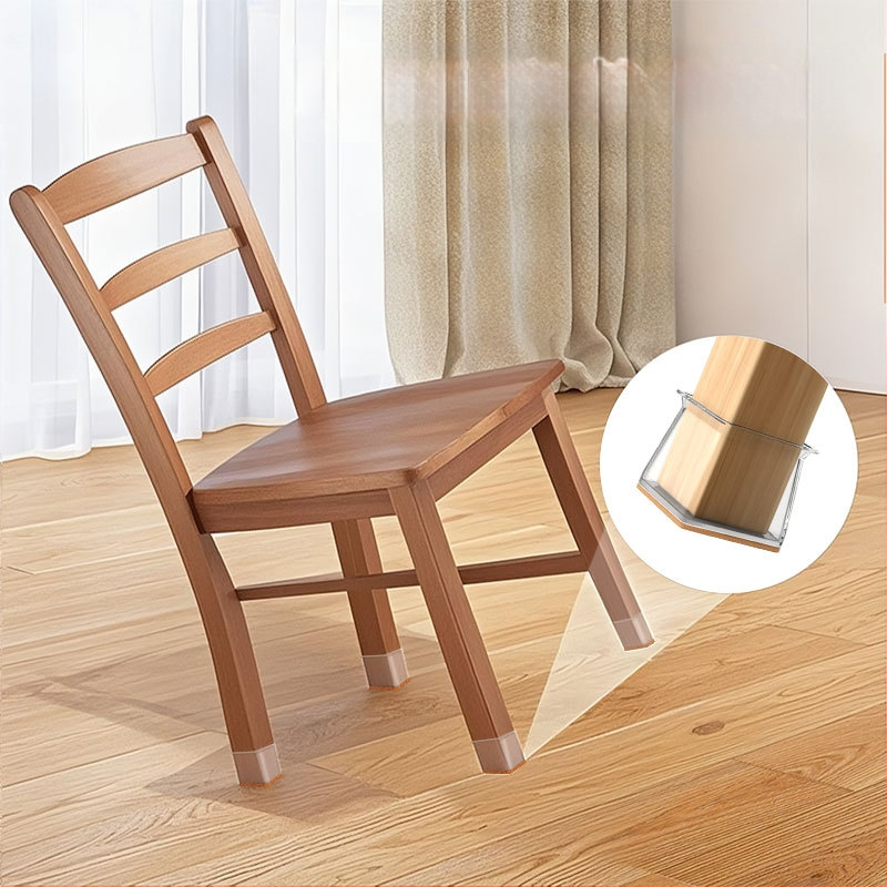 Kvadratiniai kojų dangteliai stalui ir kėdėms – TPE medžiaga, neslystantys, atsparūs dėvėjimui, modernus paprastas stilius