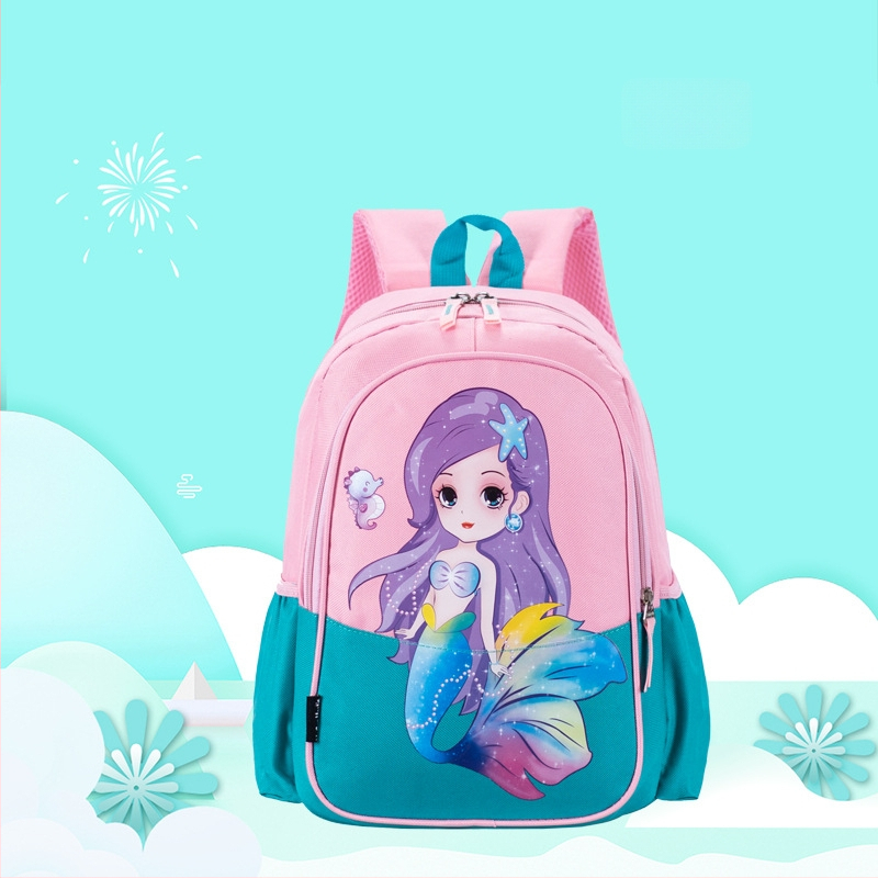 Bērnu skolas mugursoma - viegls, ar anime karikatūras rakstu, Oxford audums, elpojošs un ūdensizturīgs