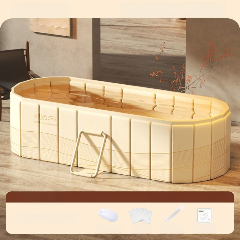 Sulankstoma vonia suaugusiems, tarpaulin medžiaga, viso kūno vonia, sėdimoji vonia, dvigubas sulankstymo dizainas