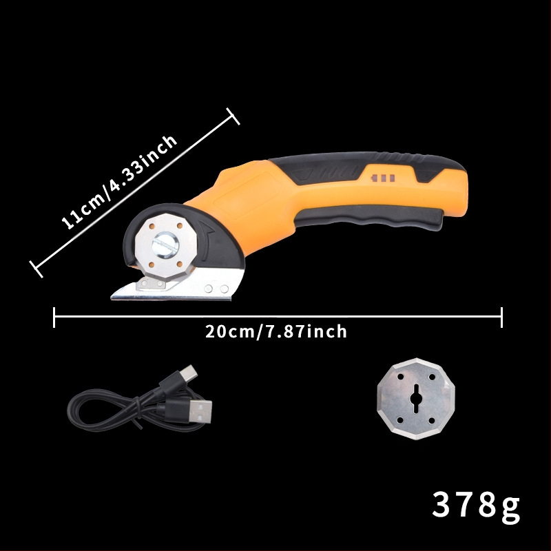 Elektrinės žirklės audiniams ir odai, įkraunama ličio baterija, 3,6V, greitas pjovimas
