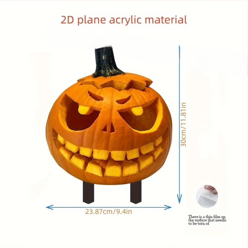 2D акрилна висяща украса за вътрешни/външни градински саксии – Хелоуин серия, хорър тематика, UV печат