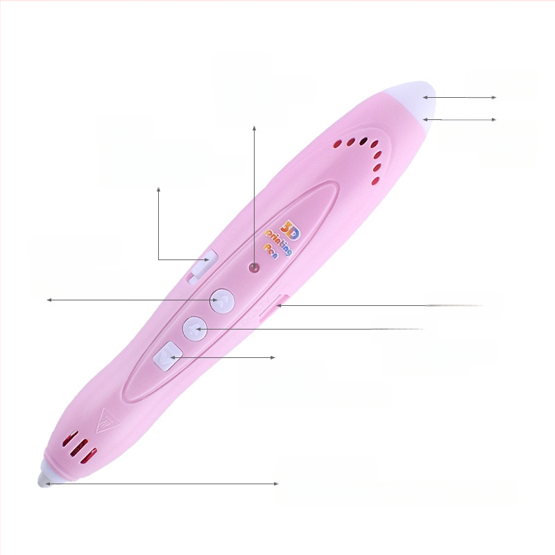 Bērnu 3D drukāšanas pildspalva ar zemu temperatūru, bezvadu, krāsu LED gaismas zīmēšanai un grafiti – izglītojoša mākslas rota 7–14 gadiem