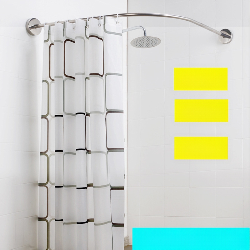 Душ прът от неръждаема стомана, извит U-образен, издърпващ се, без пробиване, за баня