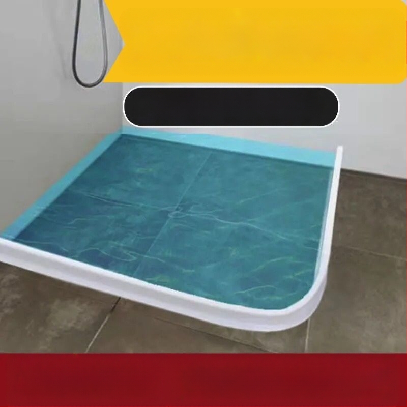 Vonios kambario vandens barjeros juostelė, pakelta aukštis, L formos, lipni, sausam ir šlapiam atskyrimui