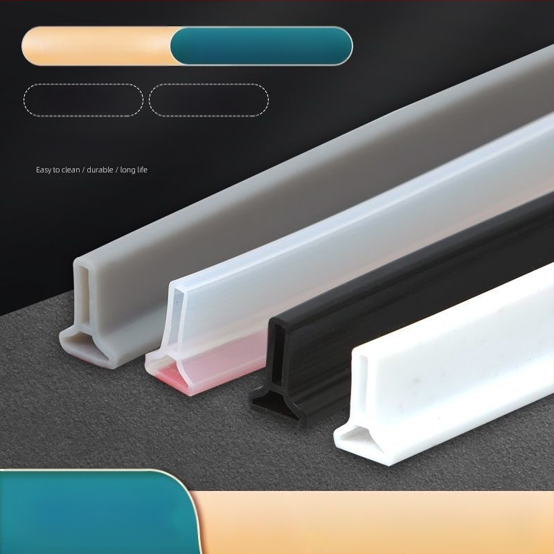 Vonios kambario vandens barjeros juostelė, pakelta aukštis, L formos, lipni, sausam ir šlapiam atskyrimui