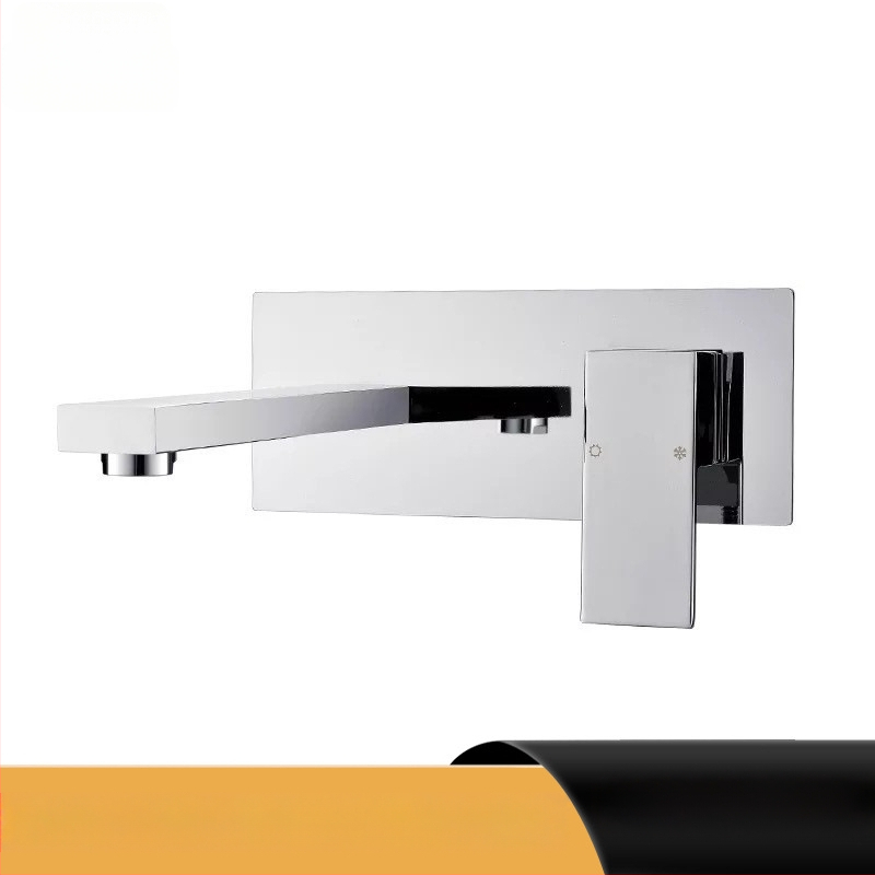 Beépített réz zuhany- és mosdócsaptelek készlet, falra szerelhető, kerámiás szeleppel, kettős szerkezet, elektroplatt felület