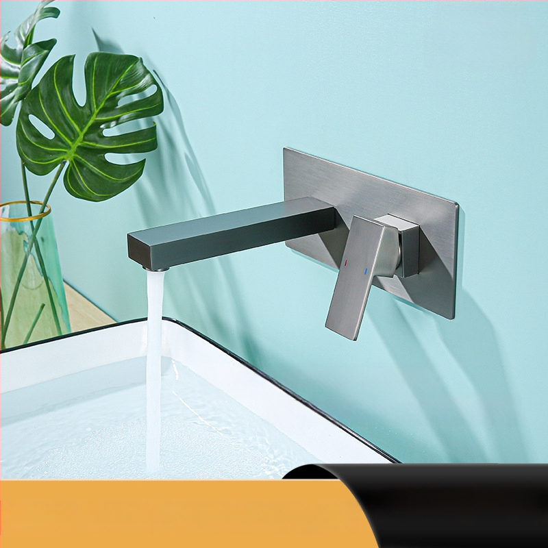 Beépített réz zuhany- és mosdócsaptelek készlet, falra szerelhető, kerámiás szeleppel, kettős szerkezet, elektroplatt felület