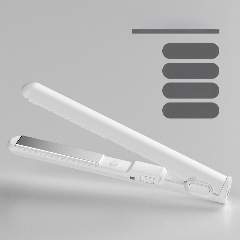 USB maža plaukų tiesinimo ir garbanos priemonė – dvigubo naudojimo tiesinimui ir garbanoms be plaukų pažeidimo; turmalino keramiko šildytuvas; suderinamas su išorine maitinimo banku; 13W/5V; temperatūros reguliavimas