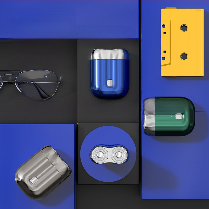 Elektrinis skustuvas, mini kišeninio dydžio, su šepetėlių varikliu, 10 dienų veikimo laikas, visiškai plaunamas, tylus, žemas triukšmo lygis iki 36 dB