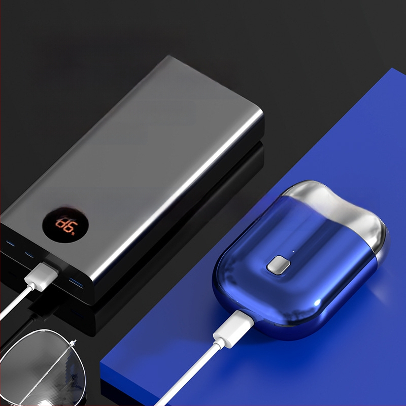 Elektrinis skustuvas, mini kišeninio dydžio, su šepetėlių varikliu, 10 dienų veikimo laikas, visiškai plaunamas, tylus, žemas triukšmo lygis iki 36 dB