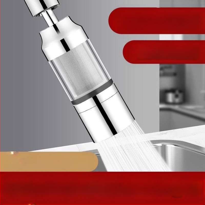 Konyhai csapfilter – cilindrikus fröccsenésgátló fej, rozsdamentes acél, csiszolt felület, forgó felszerelés, egységtestű kivitel