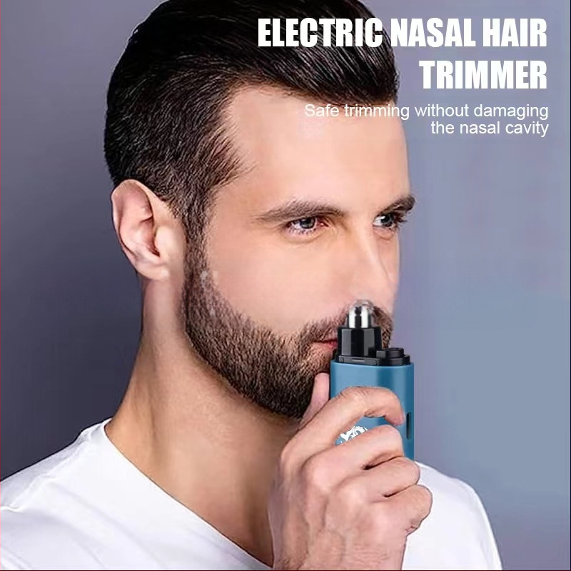 Elektrinis nosies plaukų skutimo prietaisas – nuimama plovimo galvutė, įkraunama baterija 300–500 mAh, ABS korpusas, veikimas daugiau nei 15 dienų