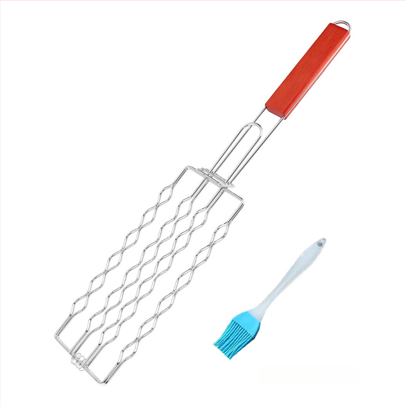 Atskiriamas kempingo kepsninės klipsas, arkos formos vielinė grotelė lauke kepsniams, elektrogalvanizuotas įrankis, 232 g