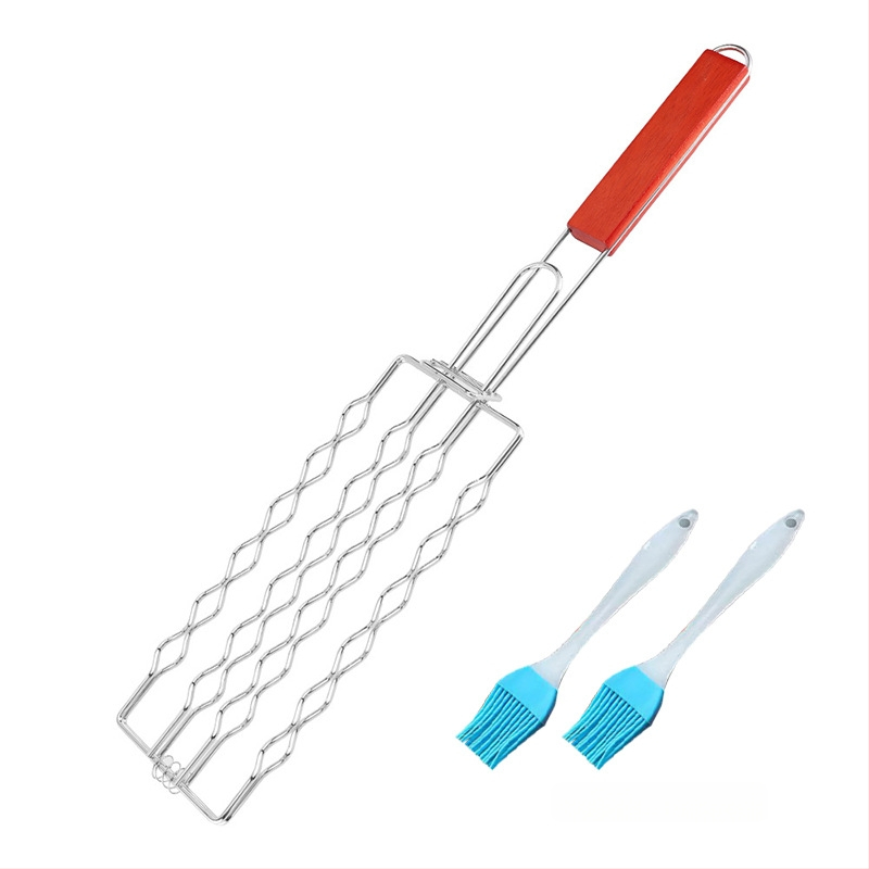 Atskiriamas kempingo kepsninės klipsas, arkos formos vielinė grotelė lauke kepsniams, elektrogalvanizuotas įrankis, 232 g