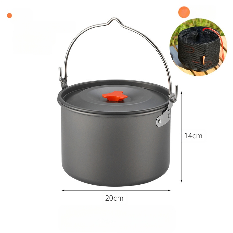 Mount Rock lauko trikojis laužo stovas su pakabinamu puodų laikikliu — aliuminio lydinys, nešiojamas, lengvas, dviguba paskirtis