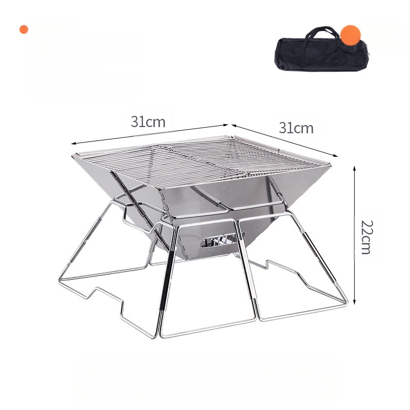 Mount Rock lauko trikojis laužo stovas su pakabinamu puodų laikikliu — aliuminio lydinys, nešiojamas, lengvas, dviguba paskirtis