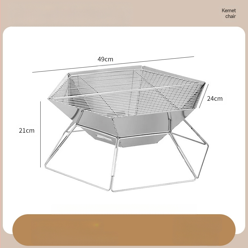 Mount Rock lauko trikojis laužo stovas su pakabinamu puodų laikikliu — aliuminio lydinys, nešiojamas, lengvas, dviguba paskirtis