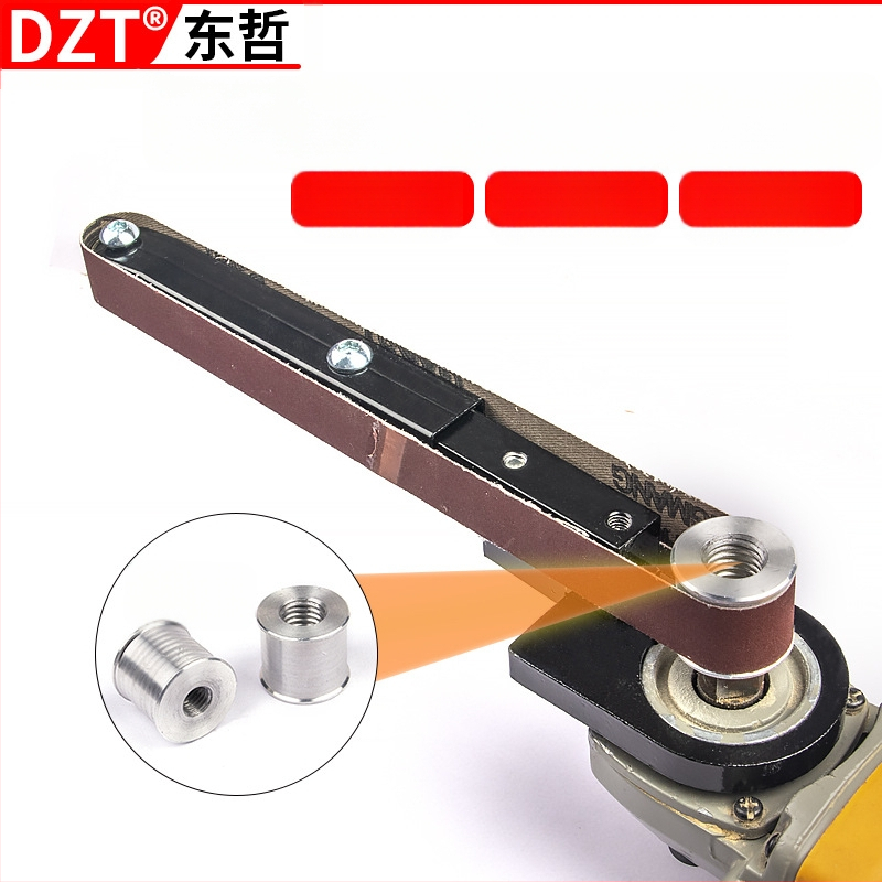 DZT модел 100 мини електрически ъглошлайф с монтажна скоба и глава за шкурене за дървообработване – домашна употреба, 220V