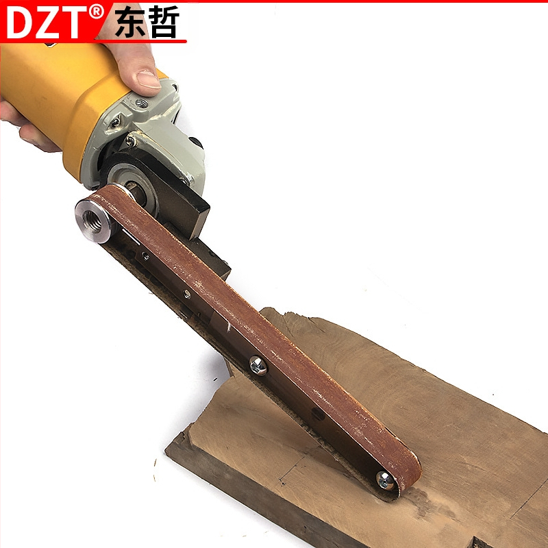 DZT модел 100 мини електрически ъглошлайф с монтажна скоба и глава за шкурене за дървообработване – домашна употреба, 220V