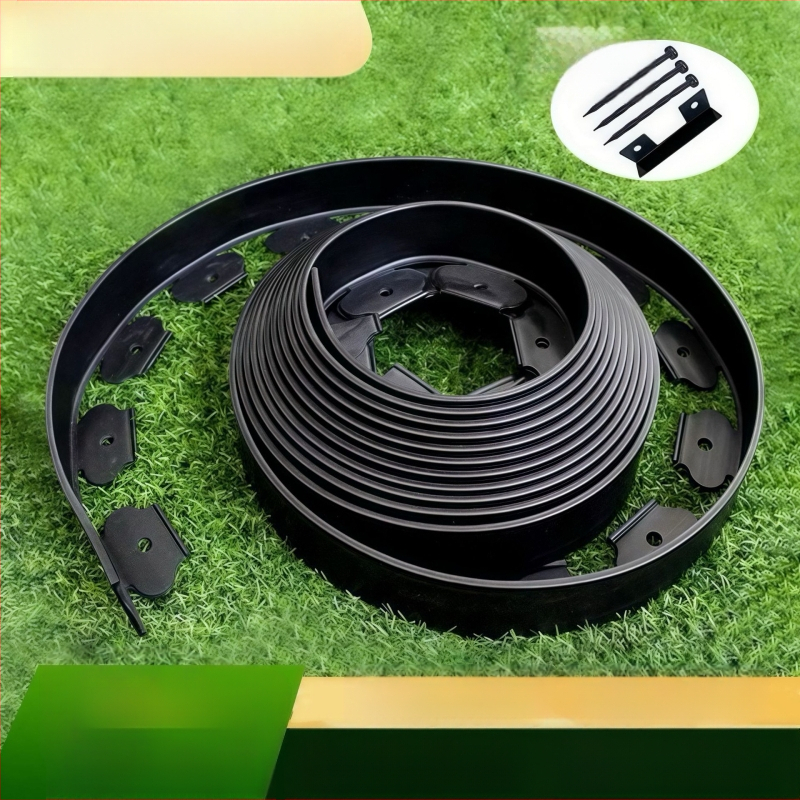 L-образна градинска лента за разделяне на тревна площ и камък – PE материал, градинско озеленяване