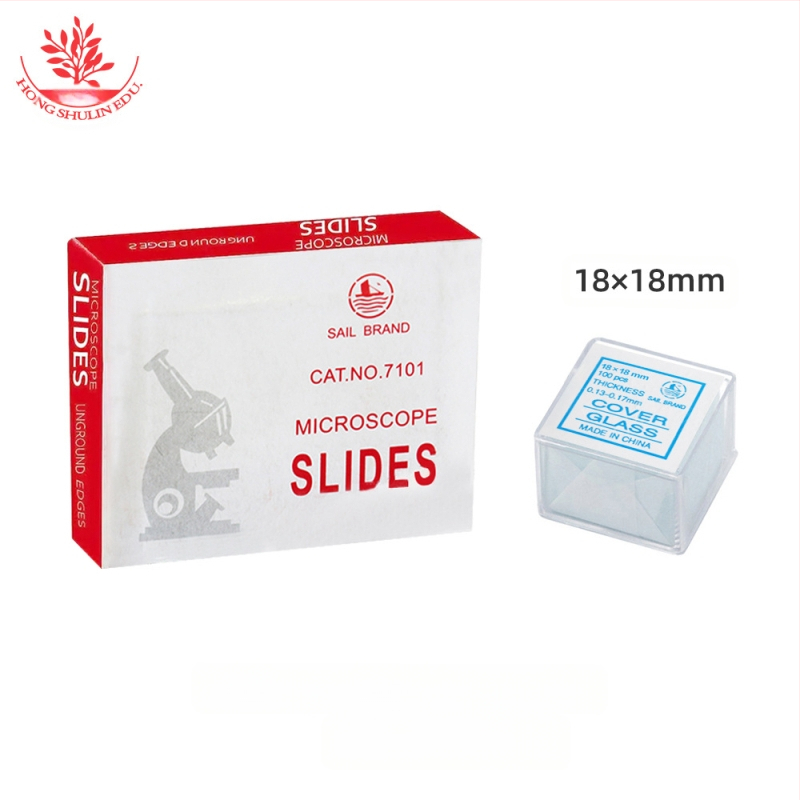 Mangrove 7101 стъклени микроскопски слайдове и квадратни покривни стъкла – 50 бр./кутия, за подготовка на биологични образци в лаборатория