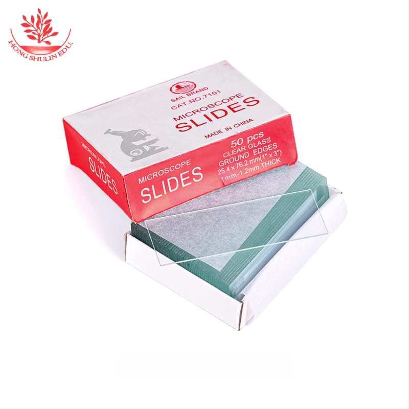 Mangrove 7101 стъклени микроскопски слайдове и квадратни покривни стъкла – 50 бр./кутия, за подготовка на биологични образци в лаборатория