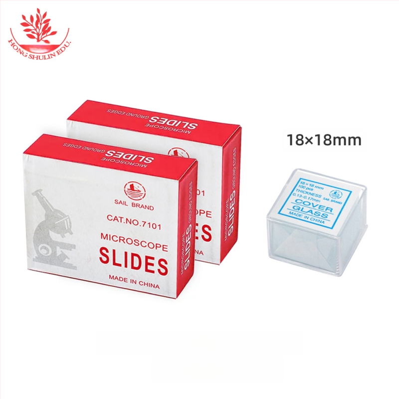 Mangrove 7101 стъклени микроскопски слайдове и квадратни покривни стъкла – 50 бр./кутия, за подготовка на биологични образци в лаборатория