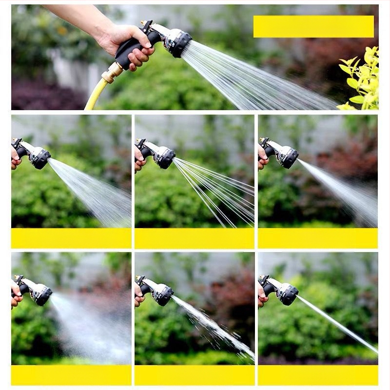 Sakausējuma laistīšanas smidzinātāja komplekts – vara korpuss, sakausējums dūja, sakausējuma pistoles korpuss, plaukstas spiediena rokturis