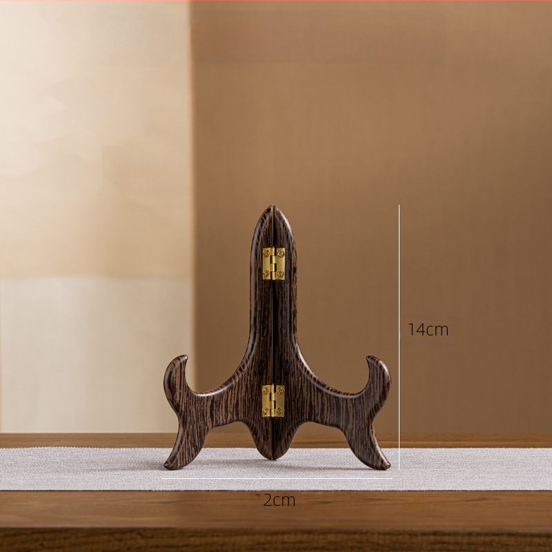 Pu`er arbatos pyragėlių laikiklis – plastikinis su medžio grūdų tekstūra, kinų stiliaus ekspozicijos laikiklis