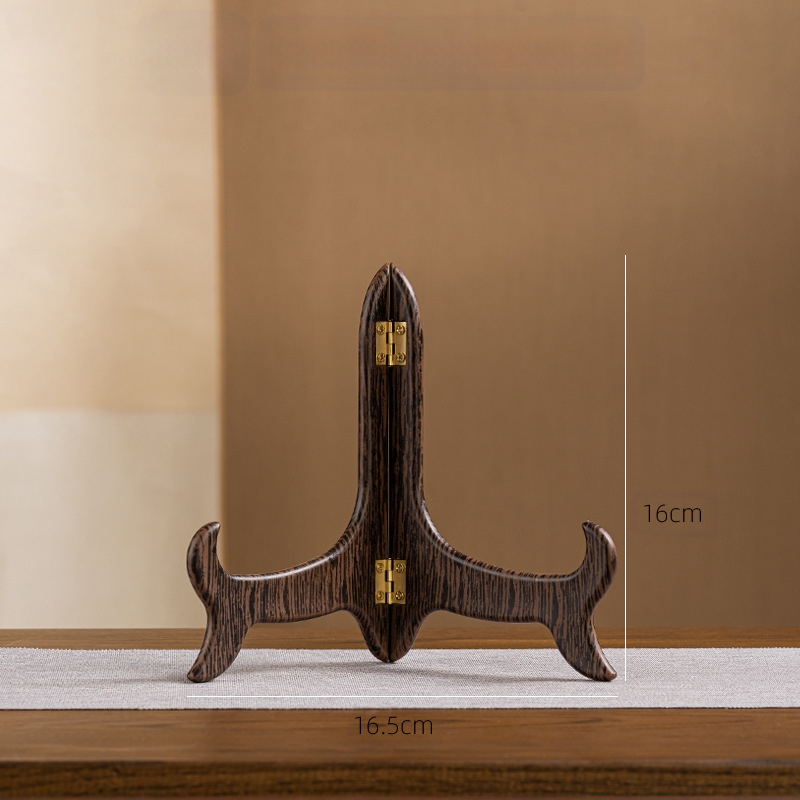 Pu`er arbatos pyragėlių laikiklis – plastikinis su medžio grūdų tekstūra, kinų stiliaus ekspozicijos laikiklis