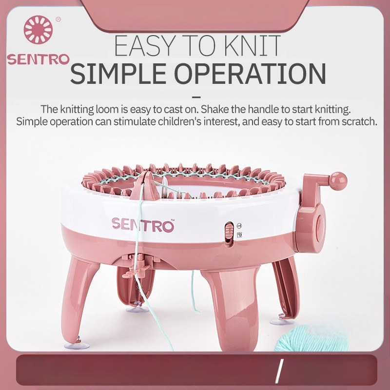 48 adatinė rankinė mezgimo mašina šalikui — vaikų DIY žaislas, plastikas, modelis 843/840A