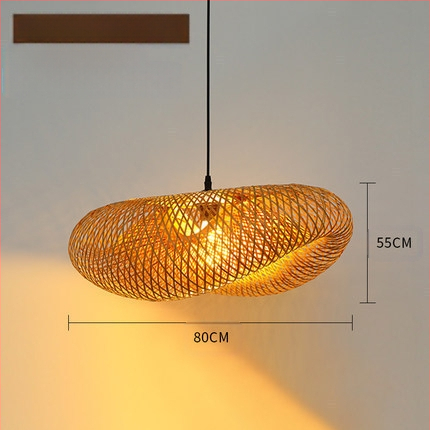 Κρεμαστό φωτιστικό από μπαμπού, ρετρό στυλ, τύπος κρεμάστρας με σύρμα, με μία κεφαλή, 220V