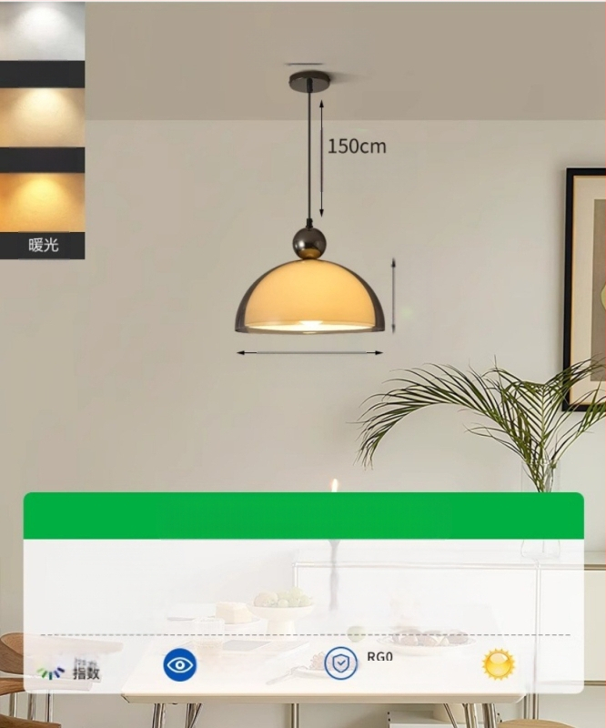 Circle of Light Κρεμαστό Φωτιστικό LED, Αλουμινίου σώμα, Κρεμαστό τύπος με σύρμα, Τάση ≤36V, Μονοκεφαλό, Ακρυλική Σκιά, Εμβαδόν 5–10 m²
