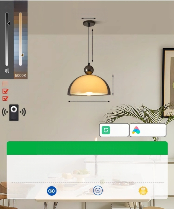 Circle of Light Κρεμαστό Φωτιστικό LED, Αλουμινίου σώμα, Κρεμαστό τύπος με σύρμα, Τάση ≤36V, Μονοκεφαλό, Ακρυλική Σκιά, Εμβαδόν 5–10 m²