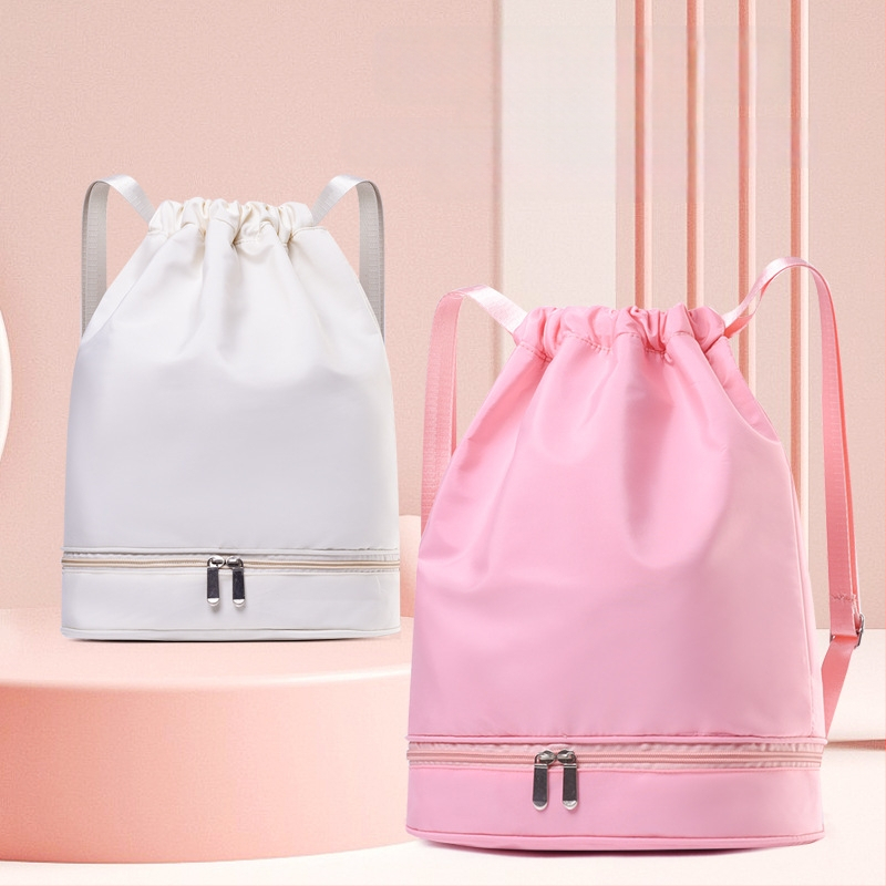 Nojun sportinis kuprinė treniruotėms ir jogai su sausai–drėgnam atskyrimui, Oxford audinys, atsparus vandeniui, išlenktas peties diržas vidiniams sportams