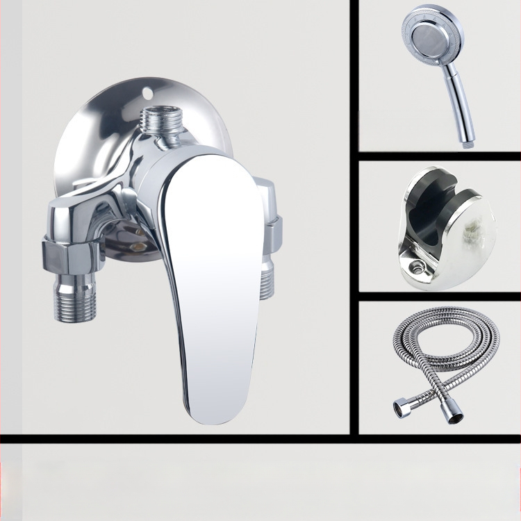 Paviršinis montuojamas trikampis dušo maišytuvas su karšto/šalto vandens mišiniu – 0–90°C diapazonas, darbinis slėgis 1,6 MPa, srautas 10 L/min