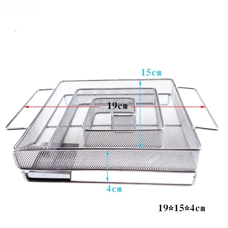 Nerūdijančio plieno dūmų plokštė BBQ – šalto dūmų generatoriaus su pjuvenomis, kvadratinė, 176 g, pakuotė 50 vnt., poliruota ir suvirinta