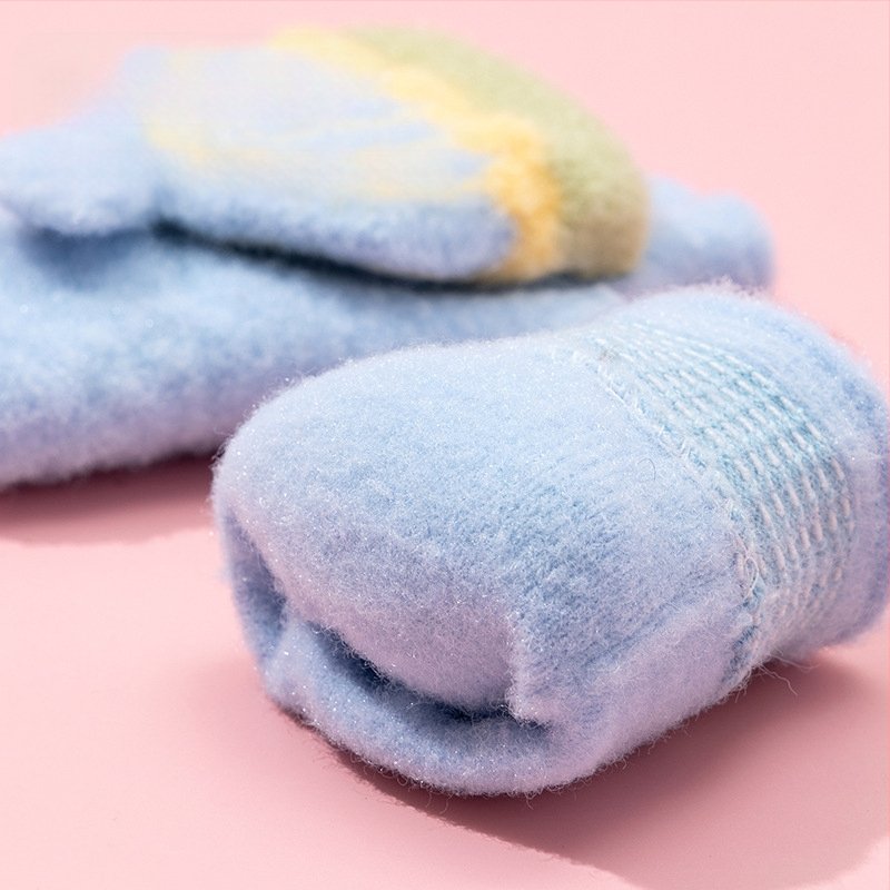 Vaikų žiemos pirštinės, pusiau pirštinės, žakardiniai megztiniai, šiltos, universalios