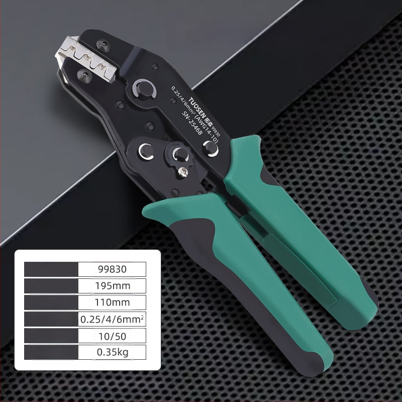 Topson Ratchet Crimping Pliers – vamzdžio tipo be terminalų, aukšto anglies plienas, svoris 0.38