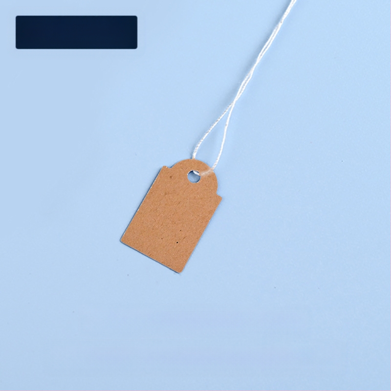 Kraft popieriaus kainų etiketės su virve, ofsetinė spauda, pritaikomos, tinkamos didmeninei prekybai