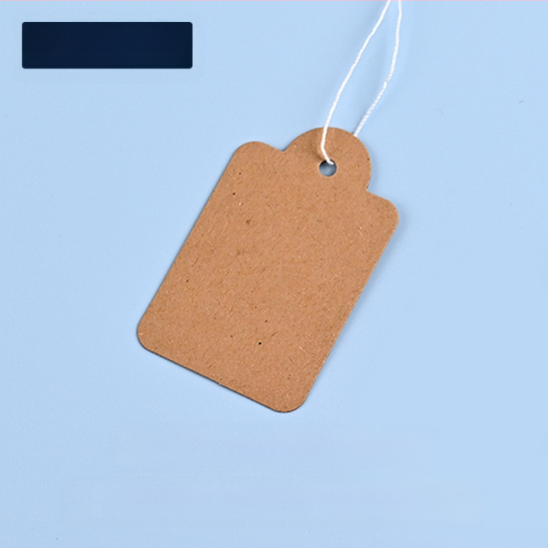 Kraft popieriaus kainų etiketės su virve, ofsetinė spauda, pritaikomos, tinkamos didmeninei prekybai