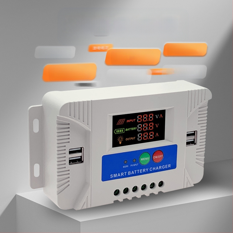 Saulės energijos valdiklis gatvių apšvietimui su automatinio identifikavimo funkcija, 48V, plastikinis korpusas, CE sertifikatas