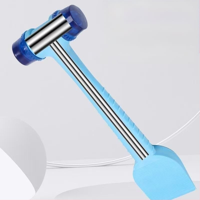 Plieninis korpusas su odiniu rankena – dviejų funkcijų montavimo įrankis plytelėms ir durų/ langų rėmams; plastikinė mentele ir gumos sandarinimo juosta