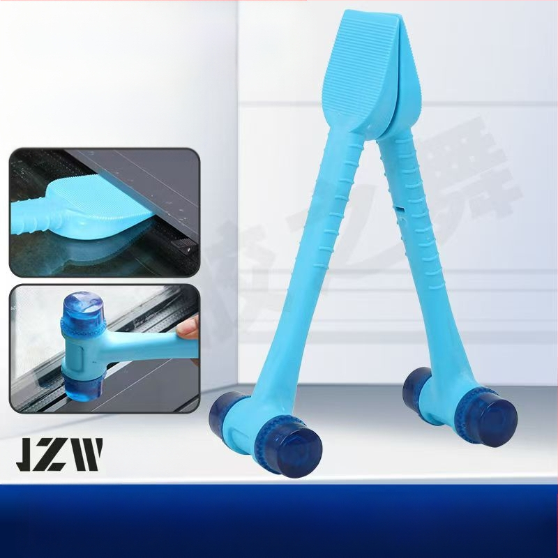 Plieninis korpusas su odiniu rankena – dviejų funkcijų montavimo įrankis plytelėms ir durų/ langų rėmams; plastikinė mentele ir gumos sandarinimo juosta