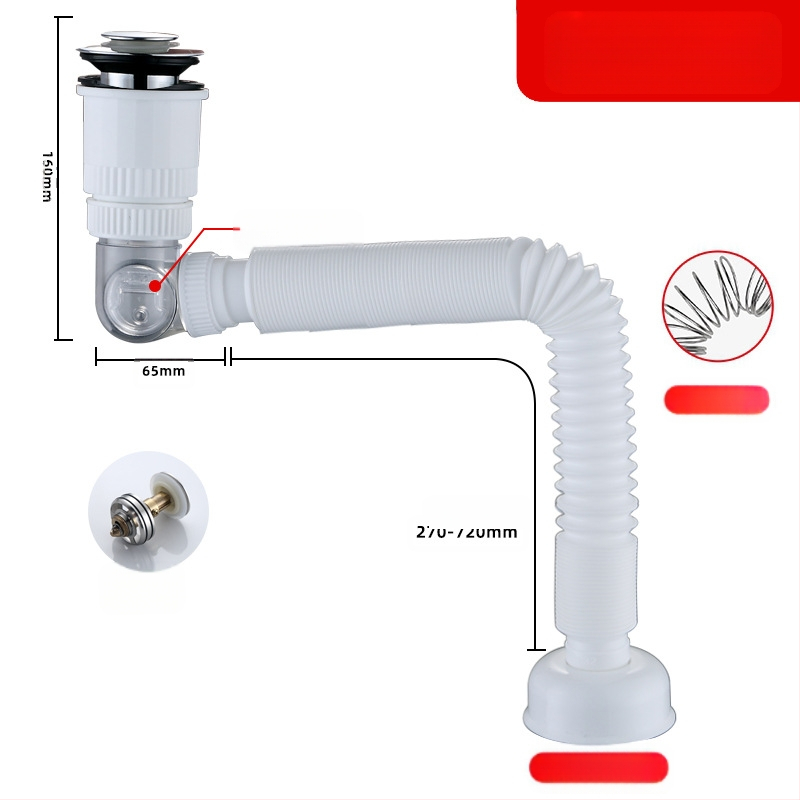 Universal pop-up αποχέτευση για νιπτήρα, ABS, Yayier Bathroom