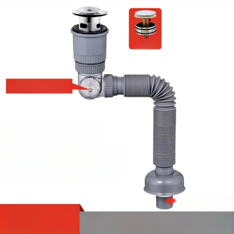 Universal pop-up αποχέτευση για νιπτήρα, ABS, Yayier Bathroom