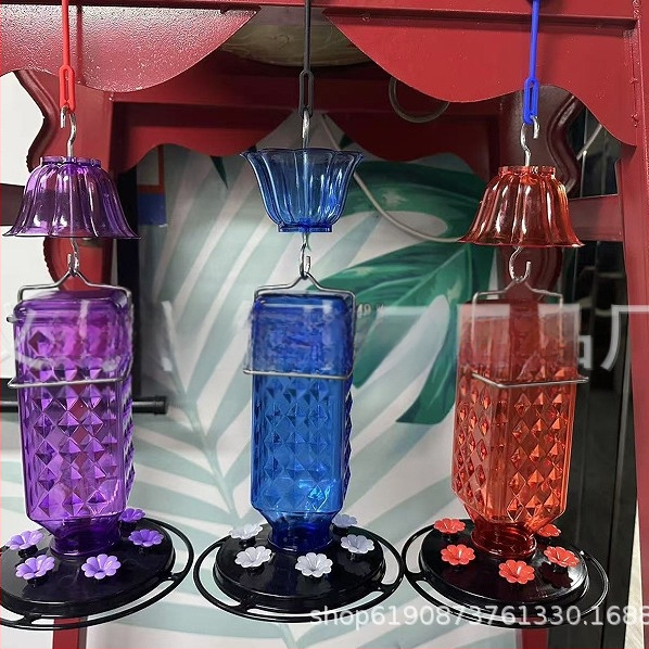 Хранилка за птици за двор, висяща, пластмасова, стил модерно изкуство, изработена чрез инжекционно формоване