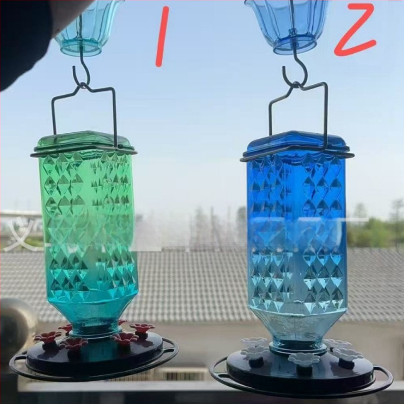 Хранилка за птици за двор, висяща, пластмасова, стил модерно изкуство, изработена чрез инжекционно формоване