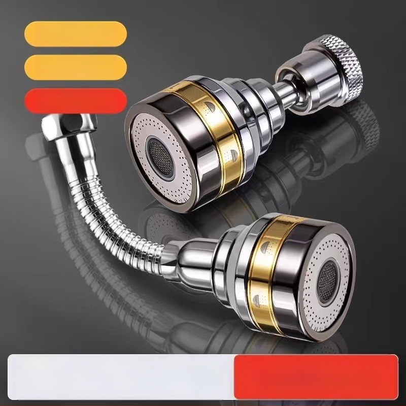 Virtuves izlietnes pagarinājums ar pusvara trīs pakāpju šļautes plūsmu, vienrokas vadība, skrūvējams uzstādījums, universāla rotējoša šļakstes galva (pārklājums: elektroplāksēšana; materiāli ABS+vasks / ABS+vasks+nerūsējošais tērauds; darba temperatūra 0-8